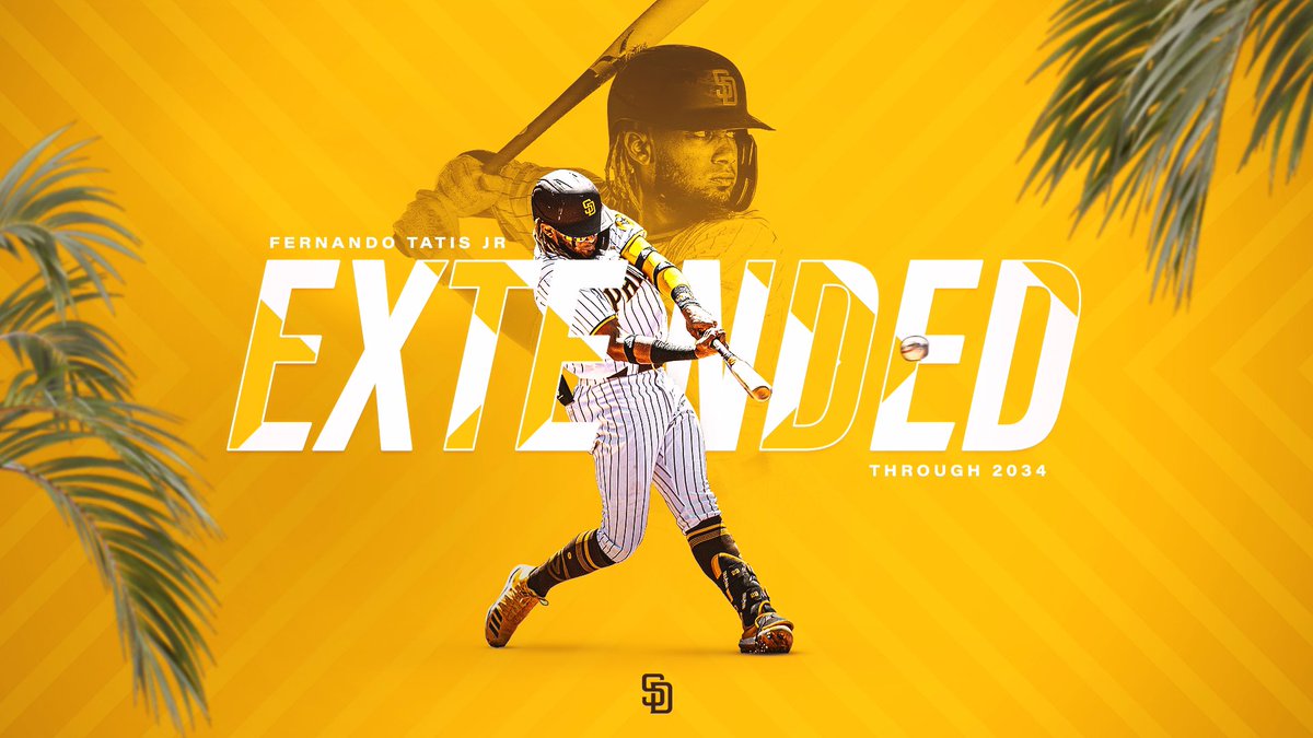 It’s OFFICIAL! The #Padres have signed Fernando Tatis Jr. to a 14-year contract through the 2034 season: atmlb.com/3aKdLP7