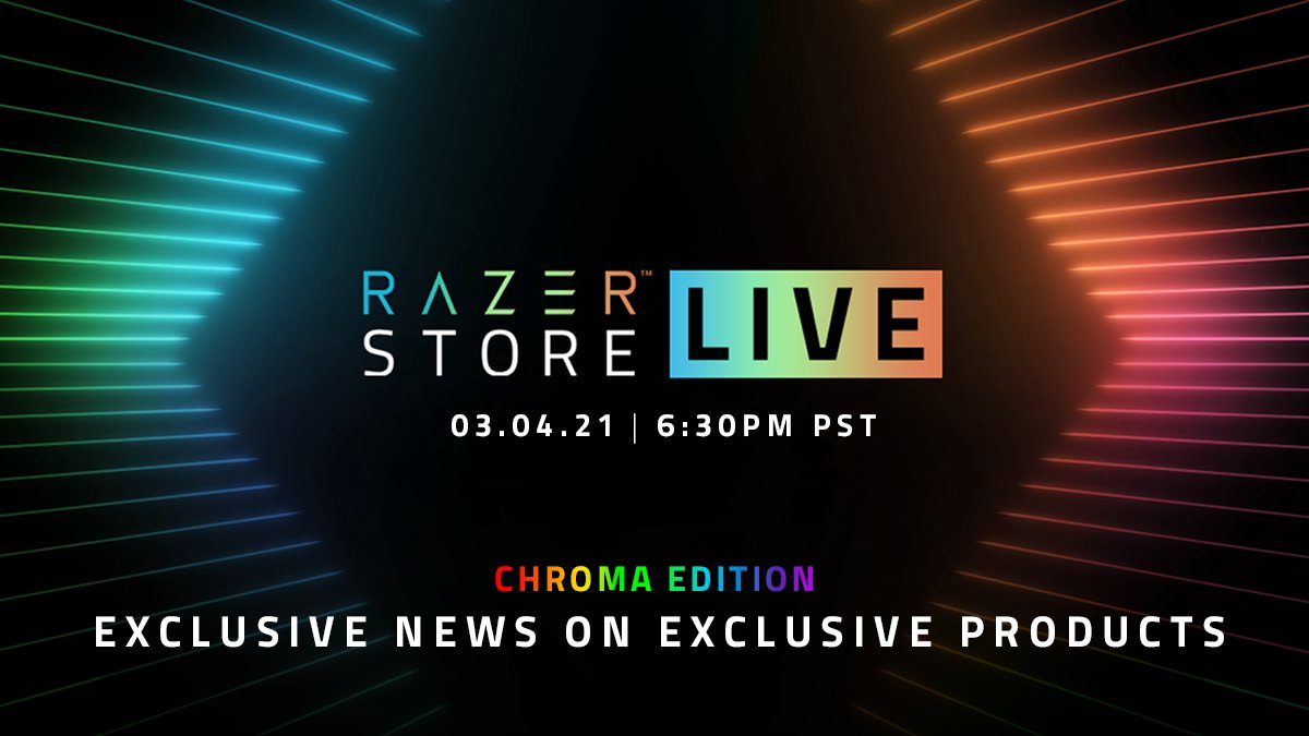 Razer's tweet image. For our upcoming RazerStore LIVE, we’re bringing you right to our Hong Kong flagship store. Tune in to our livestream on March 4, 6:30PM PST as we’ve some new products to show you, along with exciting opportunities to score some loot. Learn more: razer.com/razerstore/live