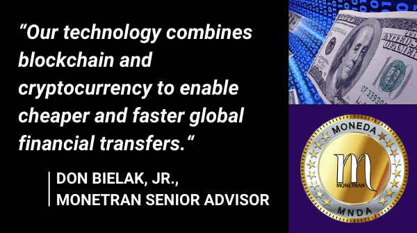 netcapital's tweet image. We were joined by @Monetran Senior Advisor, Don Bielak, Jr., during our “Diverse Industries” Demo Day! 

Learn more about #Monetran and hear from two other inspiring companies in the Demo recording: hubs.li/H0G-xSd0

#Netcapital #investing #startups #entrepreneurship