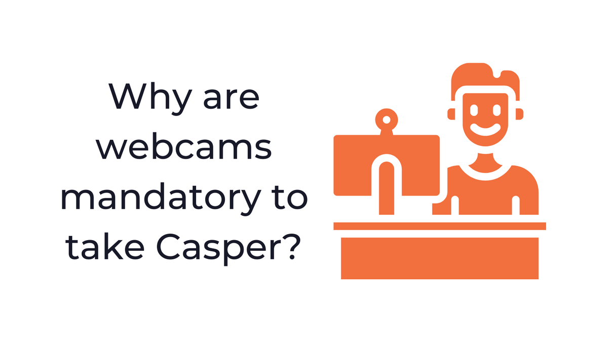 TakeAcuity's tweet photo. Q: Why are webcams mandatory for the #CasperTest?
A: They are a strict requirement for your CASPer test as part of our identity assertion and proctoring methods. Your webcam must be active, uncovered, and facing towards you throughout the duration of your test. https://t.co/fA5o2j08HU