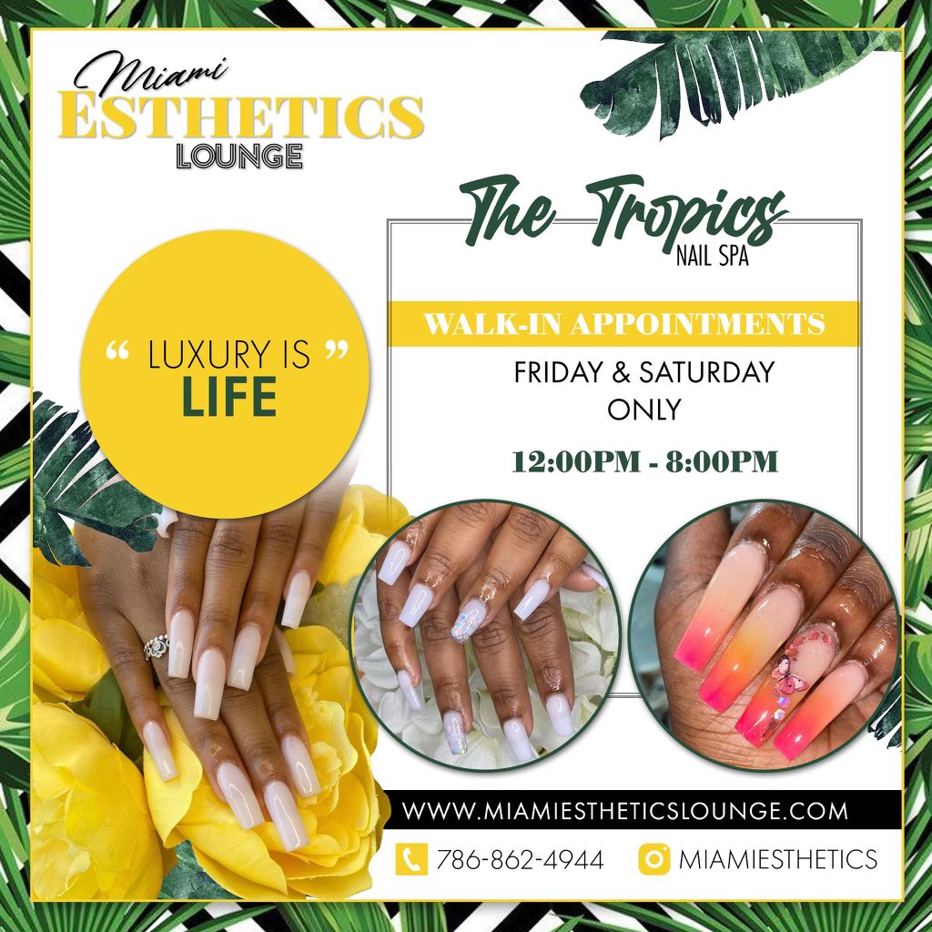 KurleyStyles's tweet photo. @sexcasslove Book your nail services today ! 💅🏾✨

📍Located in Miami Gafdens FL 

https://t.co/FPFOYYyMHE

When booking select "Kurley" as your  technician! 

#MiamiAcrylic #AcrylicNails #MiamiPedicure #Miami #SouthBeach #MiamiSpa #MiamiNailSalon #Nails #MiamiEsthetics #MiamiEstheticsLounge https://t.co/Kw1hpelnPP