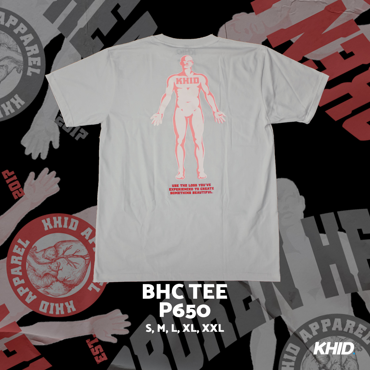 KhidApparel's tweet photo. The wait is over! BHC Tee now available for 650 pesos. Available in size small to 2XL.
"A broken heart makes great art. Create something beautiful. Move on and be better"
"Use the loss you've experienced to create something beautiful."
Message our page to order
 #KhidApparel https://t.co/A5g5toEtuq