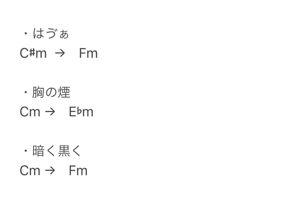toannnnn's tweet photo. ずっと真夜中でいいのにの新アルバム、サビ転調の曲のKeyまとめてみたんだけど、まじで転調の規則性が見出せなすぎてヤバい https://t.co/0cvlzBrkCP