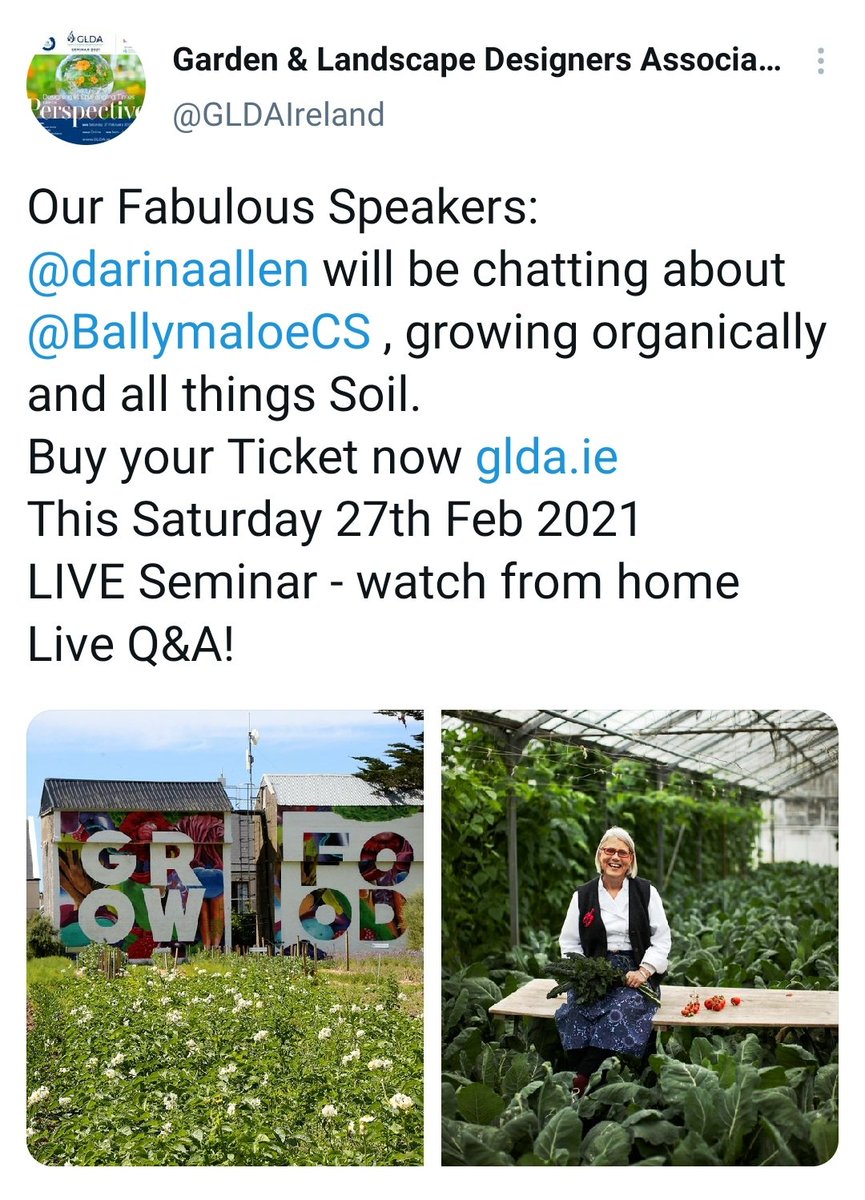 Ballymaloe Cookery (@ballymaloecs) on Twitter photo <a href="/darinaallen/">Darina Allen</a> is delighted to be taking part with <a href="/GLDAIreland/">Garden + Landscape Designers Association</a>. This Saturday 27th Feb. <a href="/darinaallen/">Darina Allen</a> is delighted to be taking part with <a href="/GLDAIreland/">Garden + Landscape Designers Association</a>. This Saturday 27th Feb.