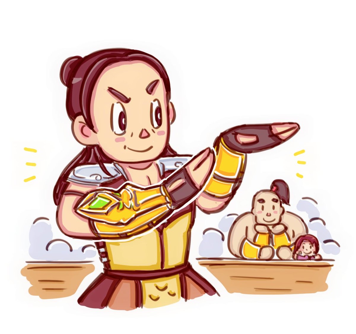 Guymay4's tweet photo. One of Shang's Bracers is called "Gift of Prince Goro".So, I got this idea😄
Mileena and Goro:"Sorcerer~Sorcerer~!"
Quanchi:"😑…(Not me…)"
#mortalkombat #Shangtsung #bracers #gears #giftofprincegoro #caryhiroyukitagawa #Mileena #goro #quanchi #netherrealmstudios #chibi #comic https://t.co/W5Fyk0KKV8