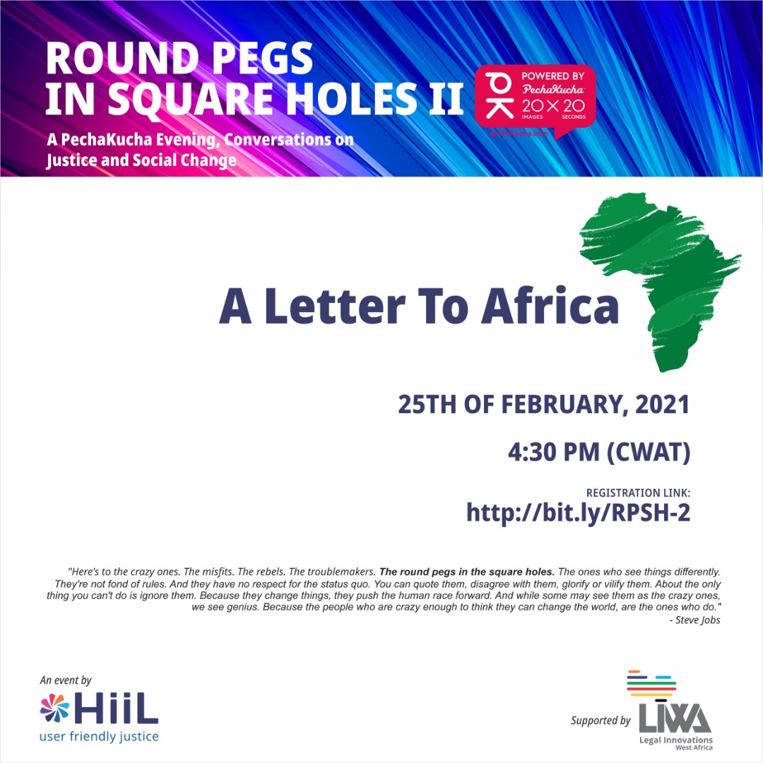 InnojusticeWA's tweet photo. If you were to write a letter to Africa, what will you say to her?

Join us this Thursday by 4:30pm (CWAT) to listen to @_yemia , @kola_aina and @BonyoLinda as they share their letters with us.

Register here: https://t.co/TNjz7nfVgM

#innojusticeWA #RPSH https://t.co/xtBeyPePhL