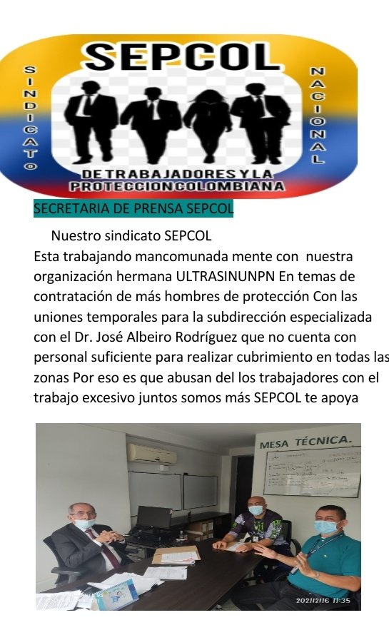 SECRETARIA DE PRENSA SEPCOL LES INFORMO QUE ESTAMOS EN LA BÚSQUEDA LA IGUALDAD LABORAL