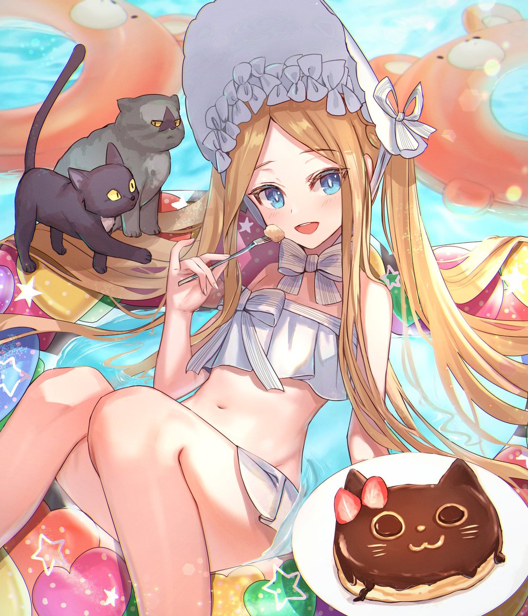 モードレッド(Fate) ,モードレッド(水着) 「FGOとアークナイツ #猫の日 」|ドルチェ【Dolce】のイラスト