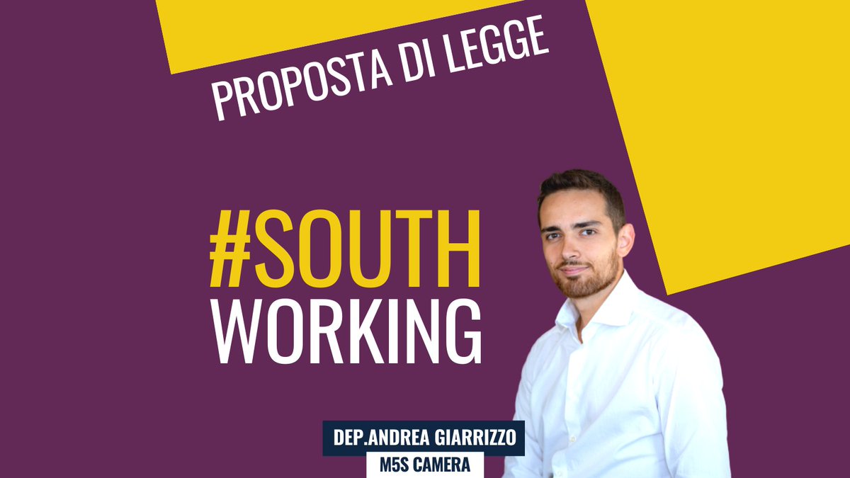 Sto lavorando ad una #Legge per il #SouthWorking.Nuove #opportunità per il #Mezzogiorno con #sgravifiscali #agevilazioni #bonusspostamenti, #bonusacquisti strumenti #tech.
100mila lavoratori ritornati al #Sud, durante la #pandemia, per #lavorare in #smartworking #svimez. #M5S