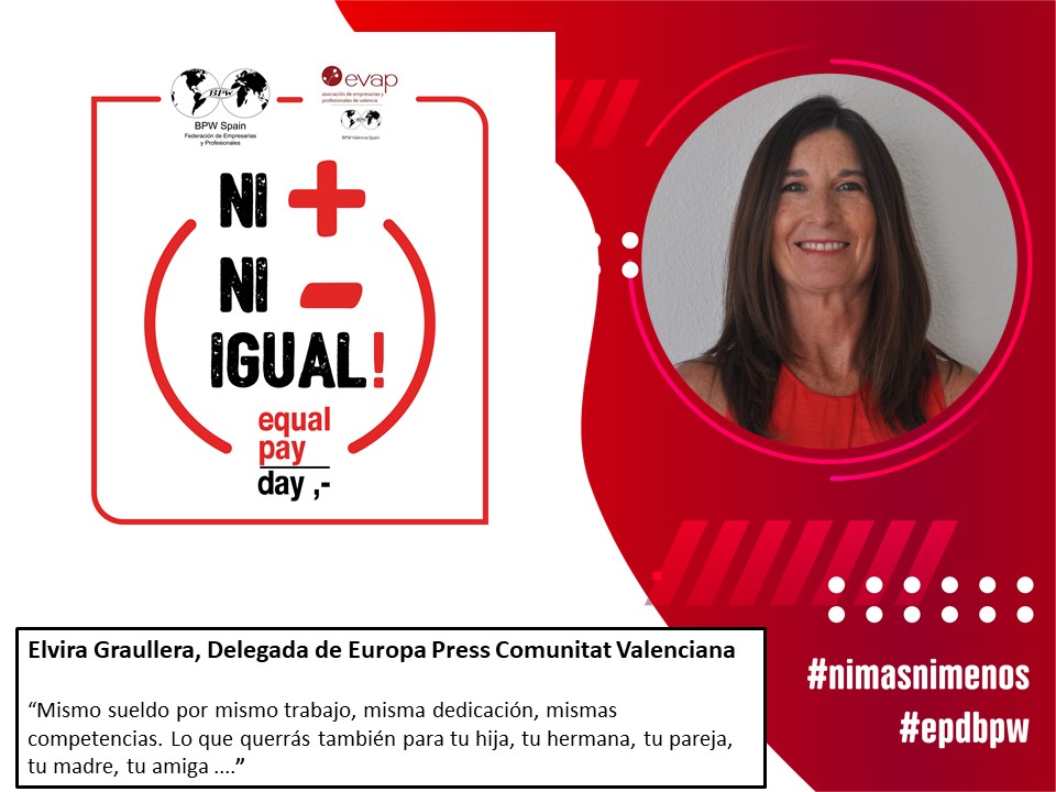 Feliz día Internacional de la Igualdad Salarial y gracias a @evap_bpw por sumarnos a la reivindicación. Trabajemos tod@s por una sociedad mas justa. #EqualPayDay