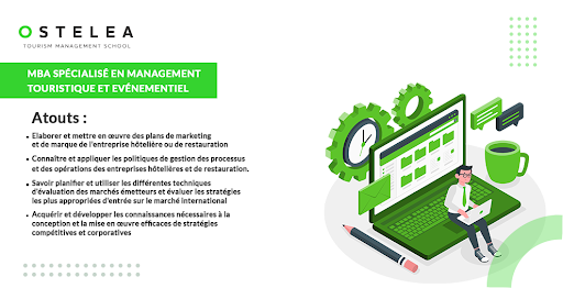 OsteleaRABAT's tweet photo. Le programme MBA Spécialisé en Management Touristique et Événementiel a pour objectif de compléter et d’enrichir le parcours éducatif de professionnels et de managers du secteur touristique et hôtelier. 
Découvrez notre offre de formation sur : 
https://t.co/WBaci9GWet https://t.co/F9qICikCuB
