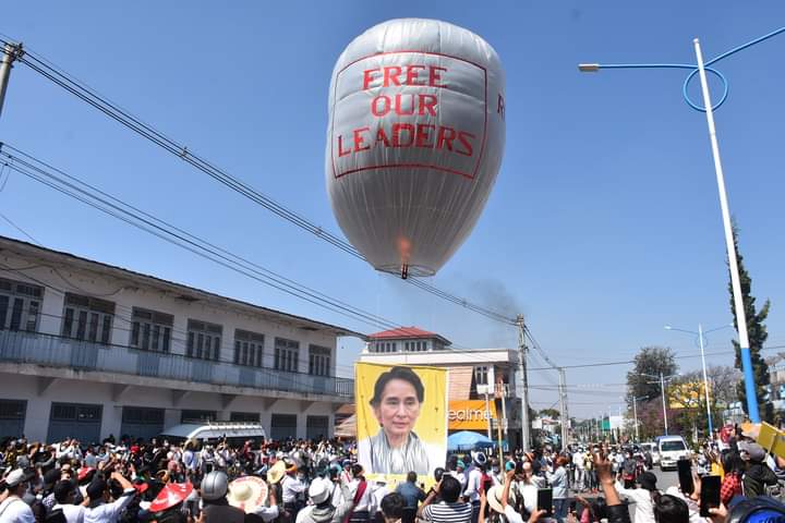#We wanted democracy.
#We reject militrey's coup.
#Free our leaders.