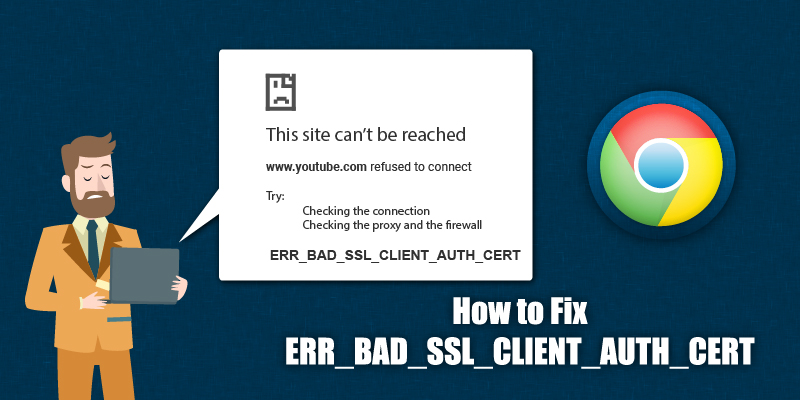 How to Fix ERR_BAD_SSL_CLIENT_AUTH_CERT for Google Chrome?
ERR_BAD_SSL_CLIENT_AUTH_CERT:- wildcardsslcertificate.com/how-to-fix-err…

#wildcardssl #websitesecurtiy #err_bad_ssl_client_auth_cert
#cheapwildcardssl #wildcardsslcertificate