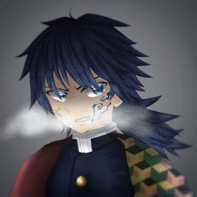 うたたね！！！！さんがTwitterに投稿した冨岡義勇(鬼滅の刃)のイラスト。