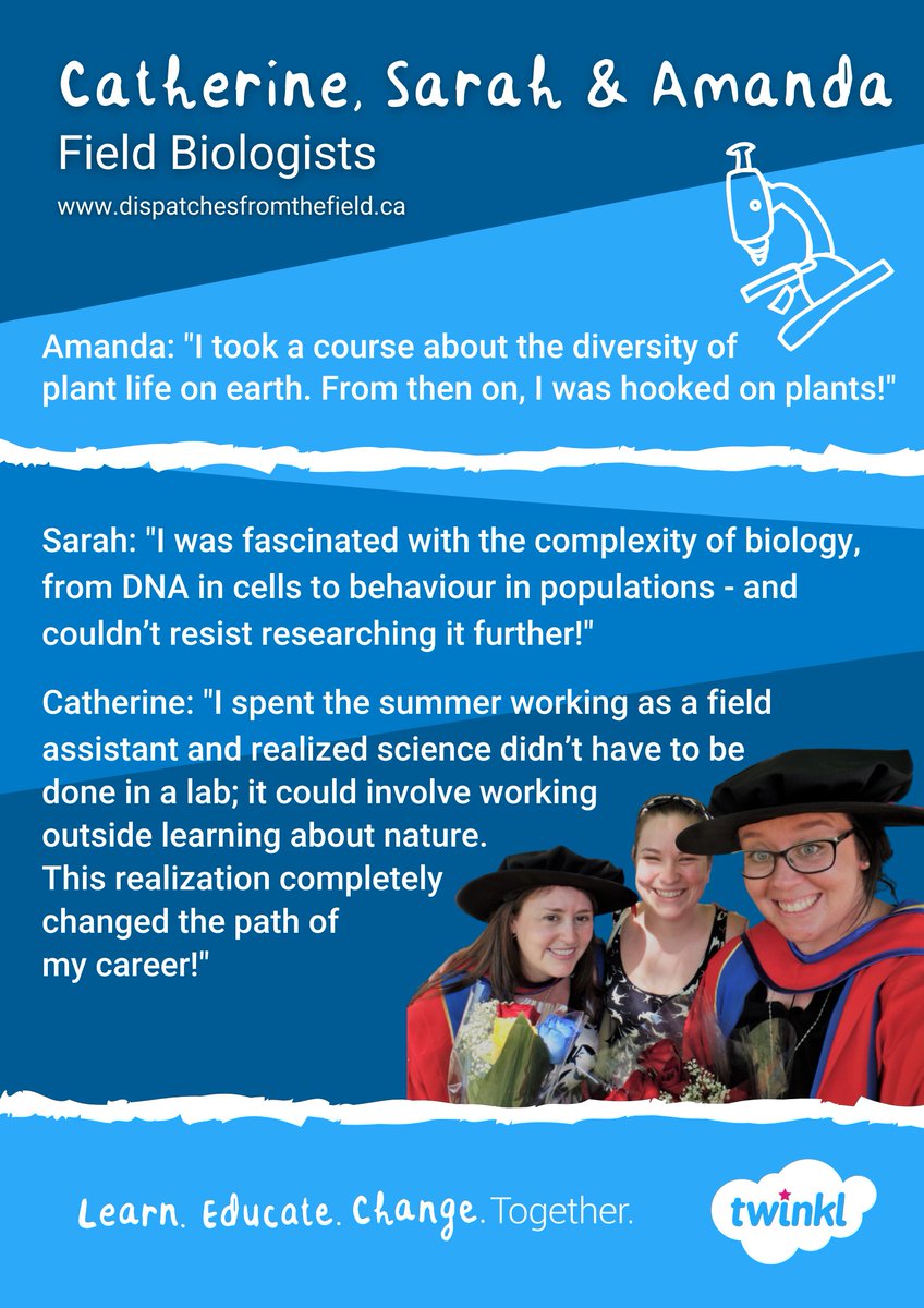 fieldworkblog's tweet image. Hey look it is us! Thank you to @twinklresources for featuring us at Dispatches from the Field in their #WomenInScience post among some other awesome women! Check out our full responses and others at: twinkl.ca/blog/women-and…