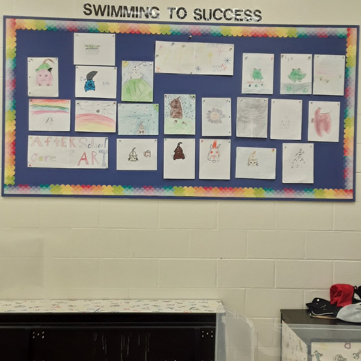 McInnis Elementary School's Extended Day Enrichment Program is showing off their incredible art wall #art #artwall #drawing #mcinnis #elementaryschool #elementaryart #artwork #futureartist #volusiacounty #EDEP 🎨🖌🖍