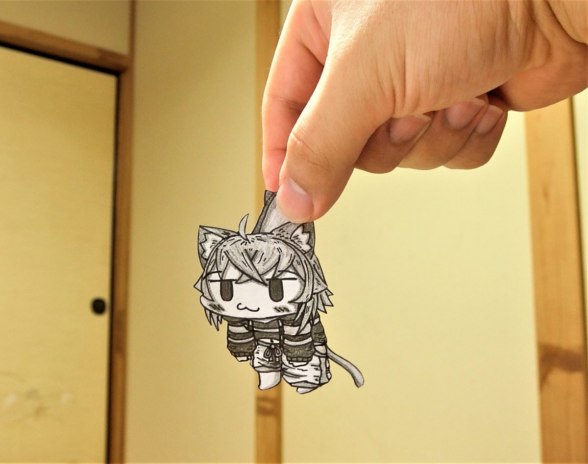 誕生日であると同時にねこの日っつー事で、過去絵だけどお気に入りのおかゆさん投擲

#おかゆの生誕祭2021  
#ねこの日 