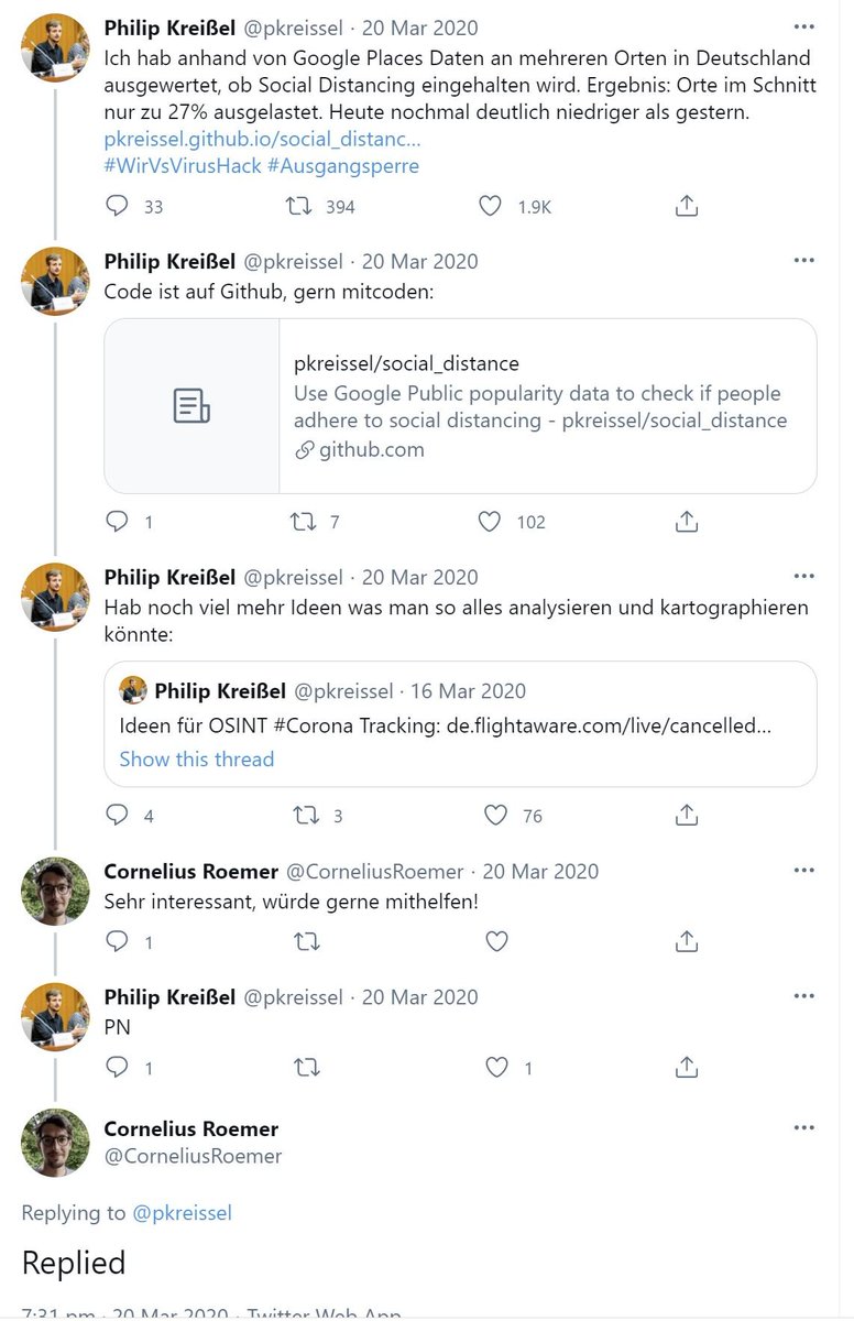 It looks like  @CorneliusRoemer got bored in March 2020, so he asked German "fact-checker"  @Volksverpetzer (financially supported by Bill) whether he could participate. And here we go.