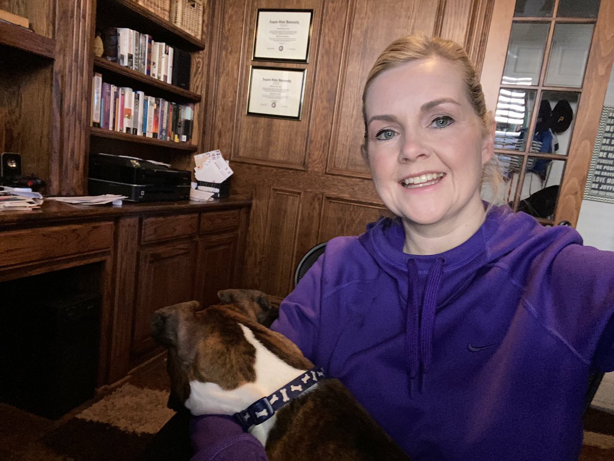 Counselor_Isler's tweet photo. My sweet puppy is pretty excited that I’m working from home today! #WorkFromHome https://t.co/w4ZMBgd53a