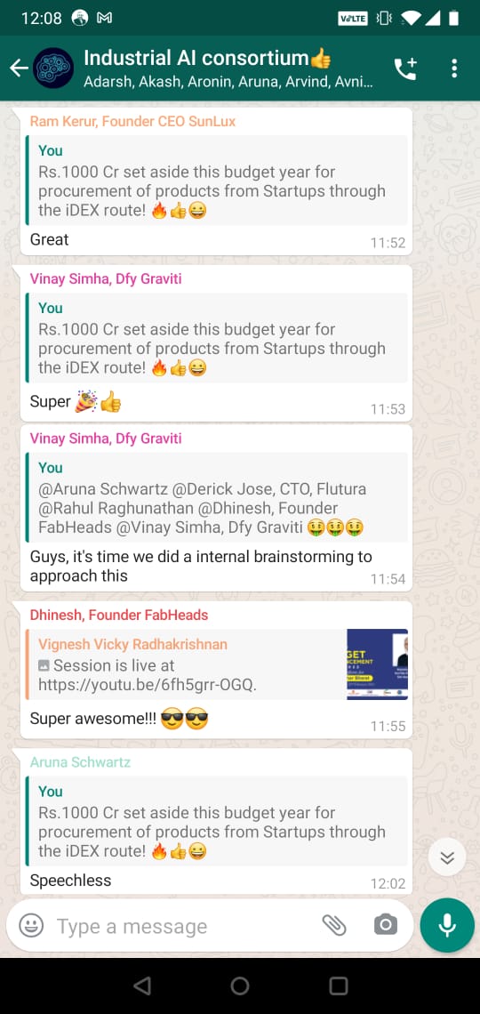 Huge excitement within Startups about the Rs.1000Cr set aside for procurement from startups in BE 21-22 @IncubatorIITK @startupvillage @electropreneur @MSH_MeitY @NASSCOMStartUps @iitdelhi @IITKgp @IIITB_official @sjaju1 @HQ_DG_NCC