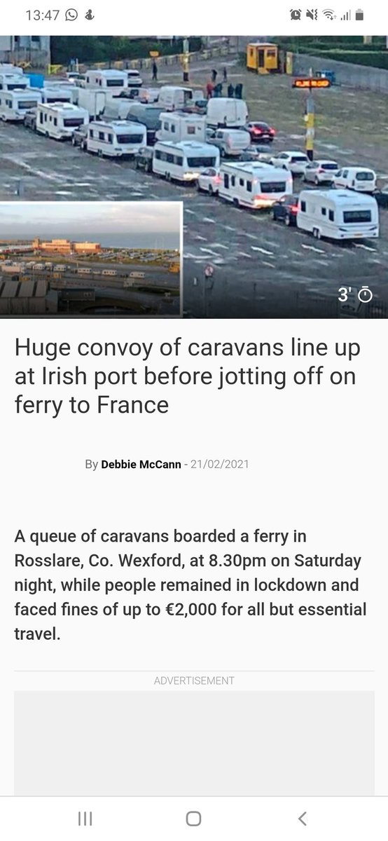 Lockdown my arse!
<a href="/StenaLine/">Stena Line</a> couldn't issue a statement only to say they can't police peoples travels.
We're all stick to our 5km then this is  happens!
Are we really all in this together, Are we???
Fuck this virus, fuck this country, I'm out! Ill take my chances 
#COVIDー19