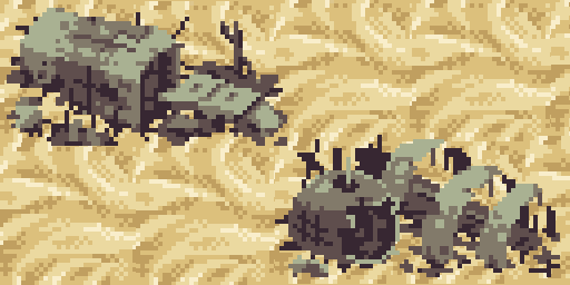 space_abyss's tweet photo. Exploring a desert planet is more fun when there are wrecks to be explored! Players can enter these wrecks, explore inside, and salvage what they find. #pixelart #indiegame #indiegamedev #mmorpg #spaceabyss https://t.co/dt4Bc00wHe