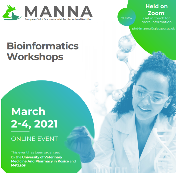MANNA_EJD's tweet photo. Do you feel like you need more training in #bioinformatics applied to #OMICs analysis?

The MANNA Consortium has prepared a 3-day course, which 𝘆𝗼𝘂 can join us, 𝗳𝗿𝗲𝗲 of charge.

• 2nd to 4th of March, 2021
• Online event (Zoom)
• Registration: phd4manna@glasgow.ac.uk https://t.co/yl52ViUnHn
