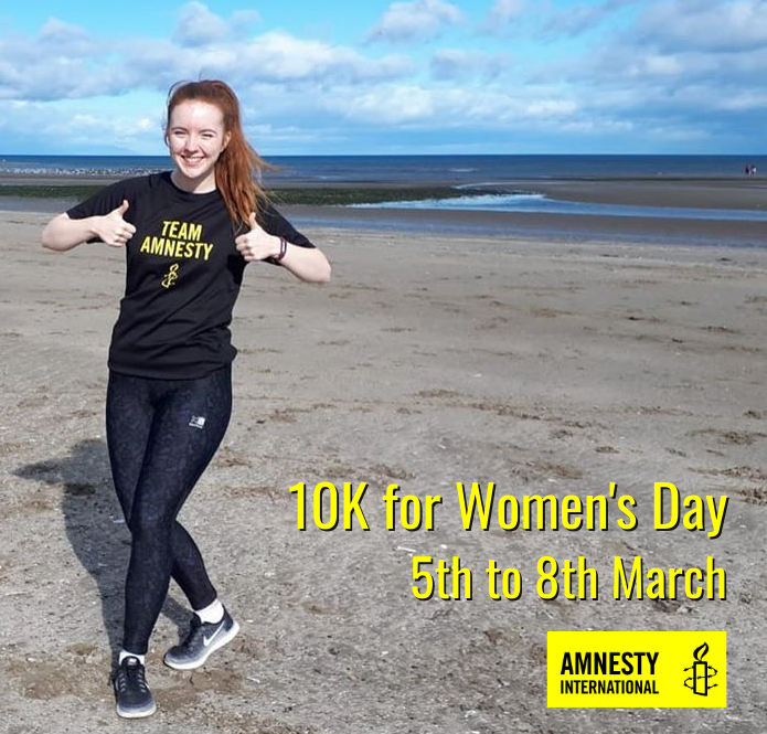 AmnestyIreland's tweet photo. 🏅 10k over 4 days – walk, jog or run
🕶️ Get FREE Amnesty sunglasses
💪 Help fight for gender equality

Take part in our 10k for Women’s Day Challenge! Join our Facebook group to find out more 👉 https://t.co/nTMATjZJV2 https://t.co/X1DWqoNpI8