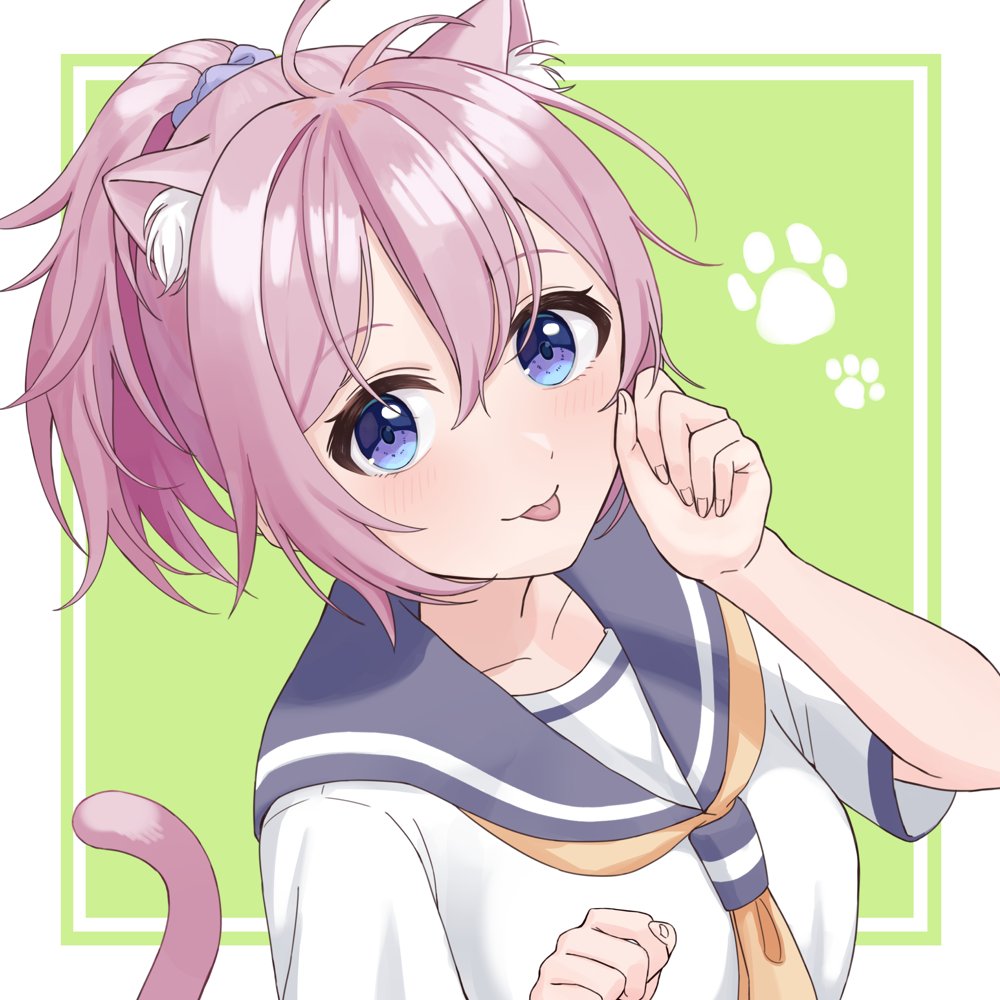 艦これ「青葉にゃんこ
#猫の日 #艦これ 」|hydromoonのイラスト