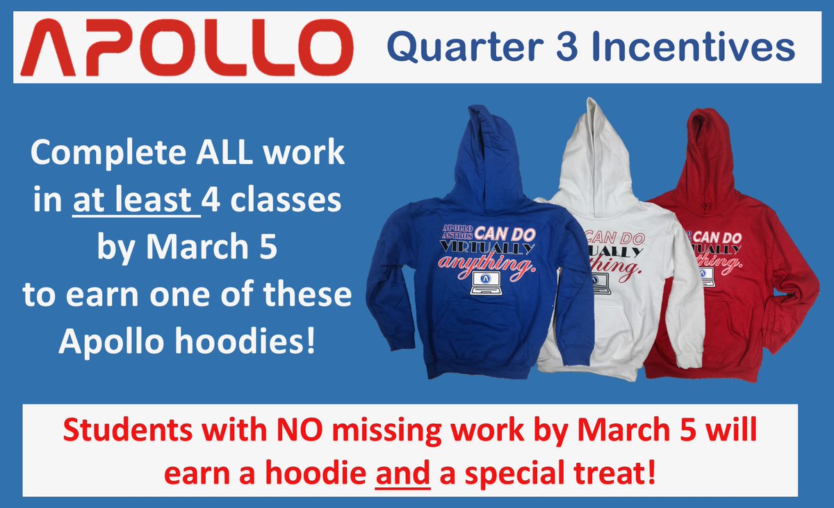Students, don't forget about our incentive!