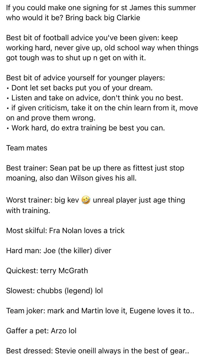 stjamesswifts's tweet photo. ⚫️🟡 Lockdown Questionnaire 🟡⚫️

@GaryDorrian24 https://t.co/1m3Pk6jsNv