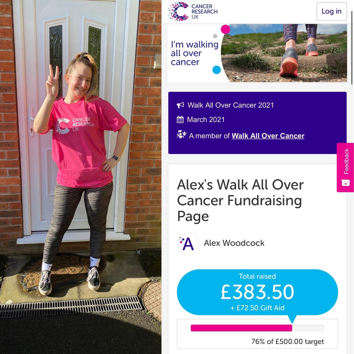 One of our regulars Alex is set to take part in Cancer Research U.K’s Walk All Over Cancer💓

All donations would be greatly appreciated, please see the link below! 

fundraise.cancerresearchuk.org/page/alexs-wal…

#WalkAllOverCancer #VirtualFundraiser