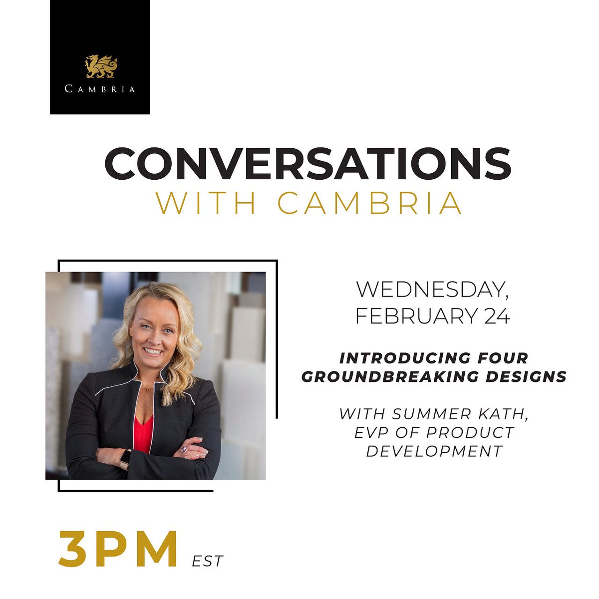 Christina McCloy (@6packmc) on Twitter photo Get that alarm set to join Summer on Wednesday 24th as we introduce four groundbreaking designs! I’m thinking Greens! <a href="/CambriaSurfaces/">CambriaSurfaces</a> #wearecambria Get that alarm set to join Summer on Wednesday 24th as we introduce four groundbreaking designs! I’m thinking Greens! <a href="/CambriaSurfaces/">CambriaSurfaces</a> #wearecambria