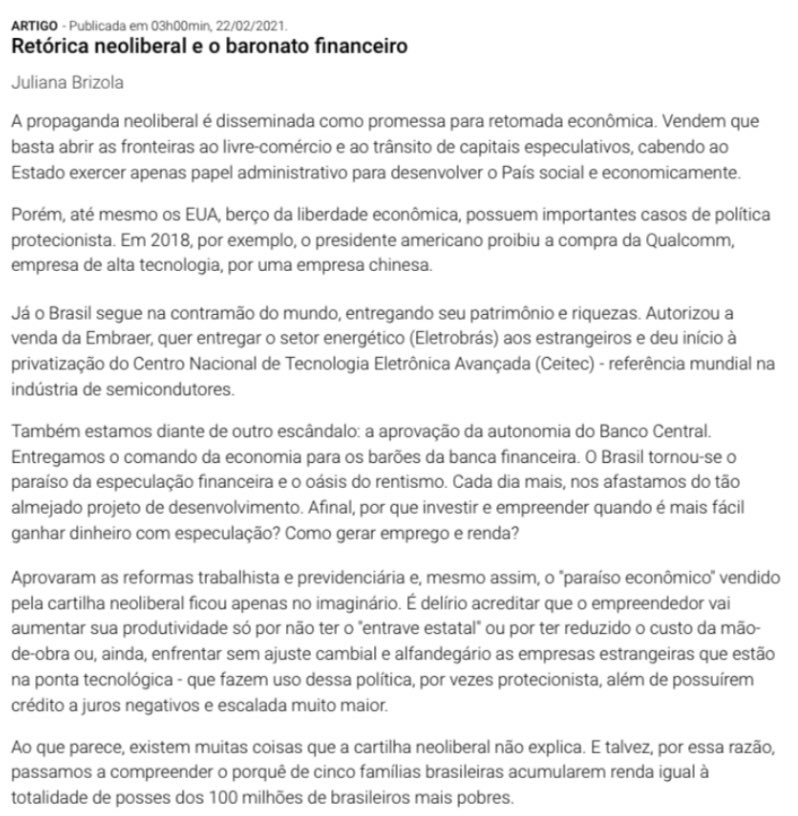 acceitec's tweet image. BR segue na contramão do mundo entregando seu patrimônio e riquezas, como faz ao extinguir a CEITEC, referência mundial na indústria de semicondutores e criada p/ desenvolver tecnologia nacional. Hoje somos totalmente dependentes. Artigo de @JulianaBrizola @PDT_Nacional p/ @JC_RS