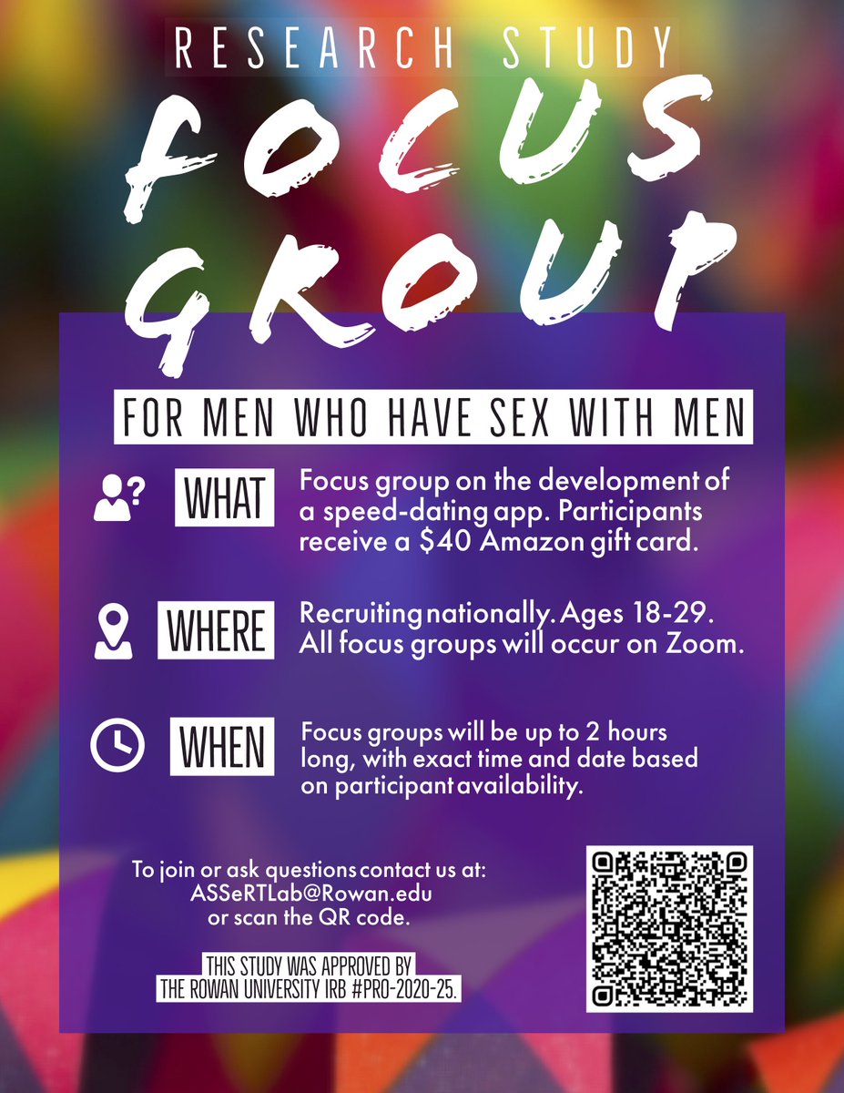 Sex_Science's tweet photo. Researchers from the @RowanASSeRT Lab at Rowan University are looking for men who have had sexual contact with other men, &amp; who have used dating/sexual networking apps within the past 12 months. Email ASSeRTLab@Rowan.edu! #gaymen #queermen #gaypride #grindr #grindrhookup https://t.co/Db2X5ksENT