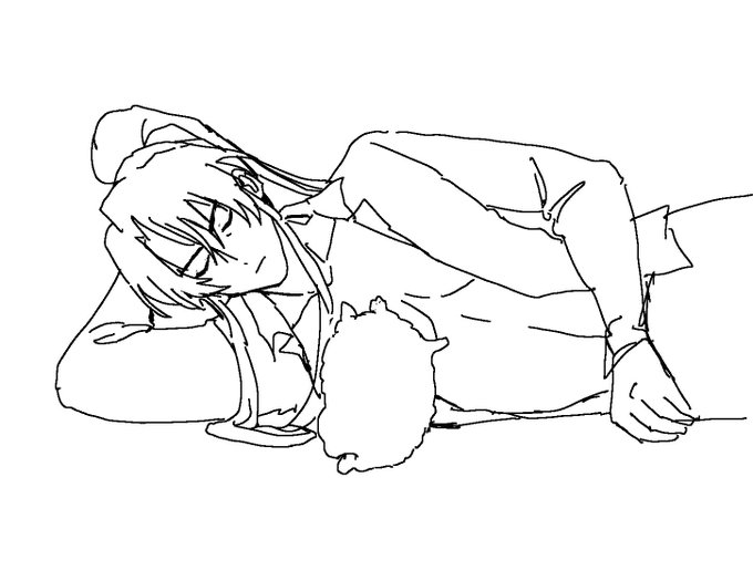 関係ないけどポメ○バースしたアーサ-に授乳するオス゛の絵も描いた 