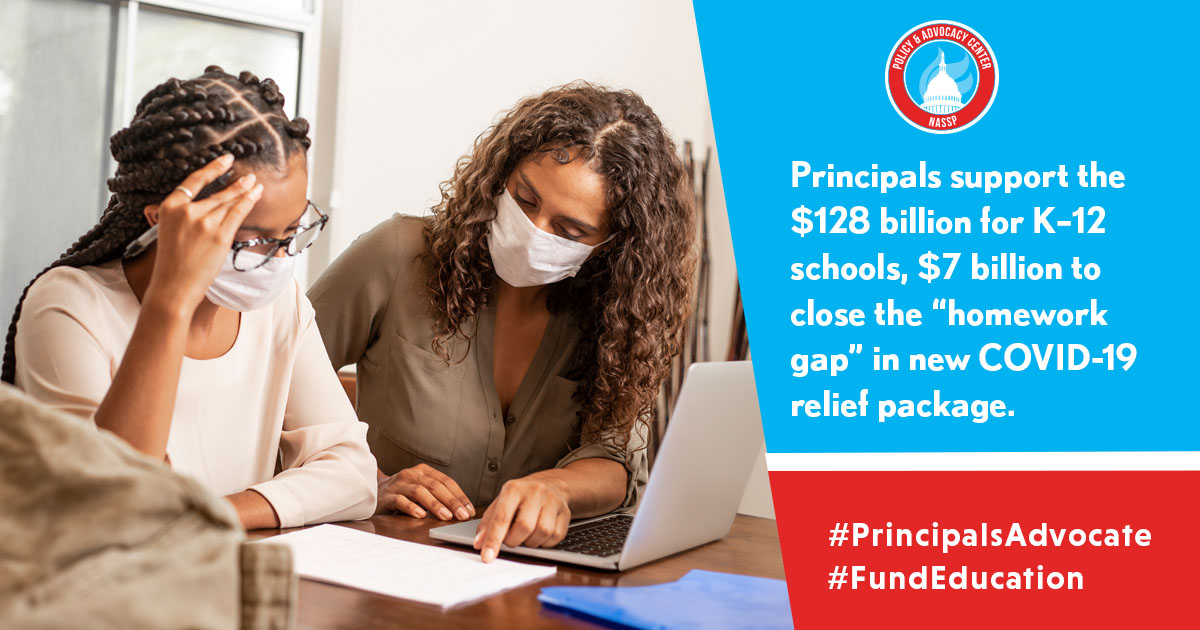 Principals support the $1.9 trillion COVID-19 relief package. It’s time for Congress to finish the job and give K-12 schools the full support they need. Please support the bill <a href="/jimlangevin/">Jim Langevin</a> #FundEducation