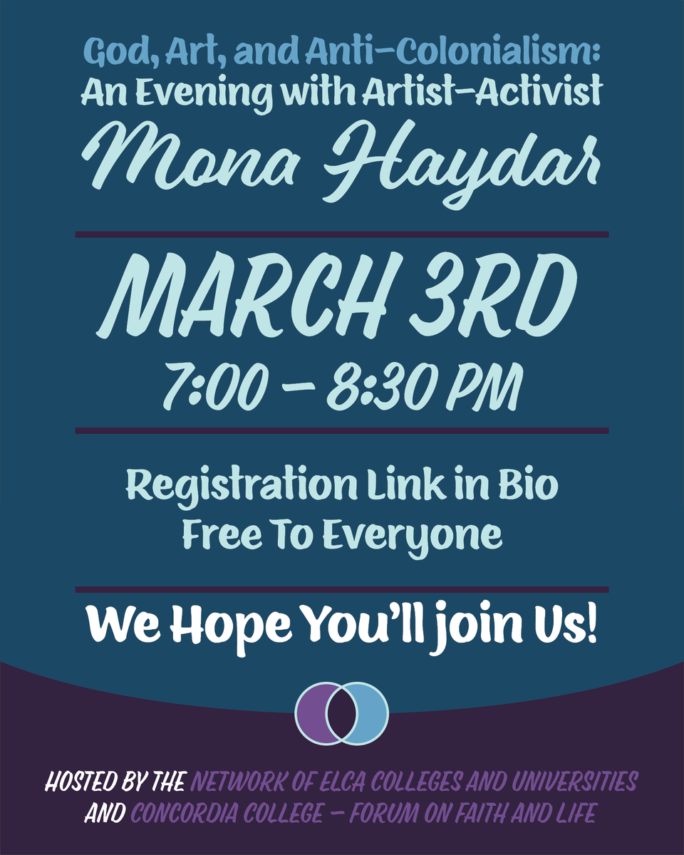 Have you registered for "God, Art, and Anti-Colonialism: An Evening with Artist-Activist Mona Haydar" yet?

Register here: ow.ly/l5bU50DC3BK

Hope to see you on the webinar!

#betterconnected #bettertogether #cordmn