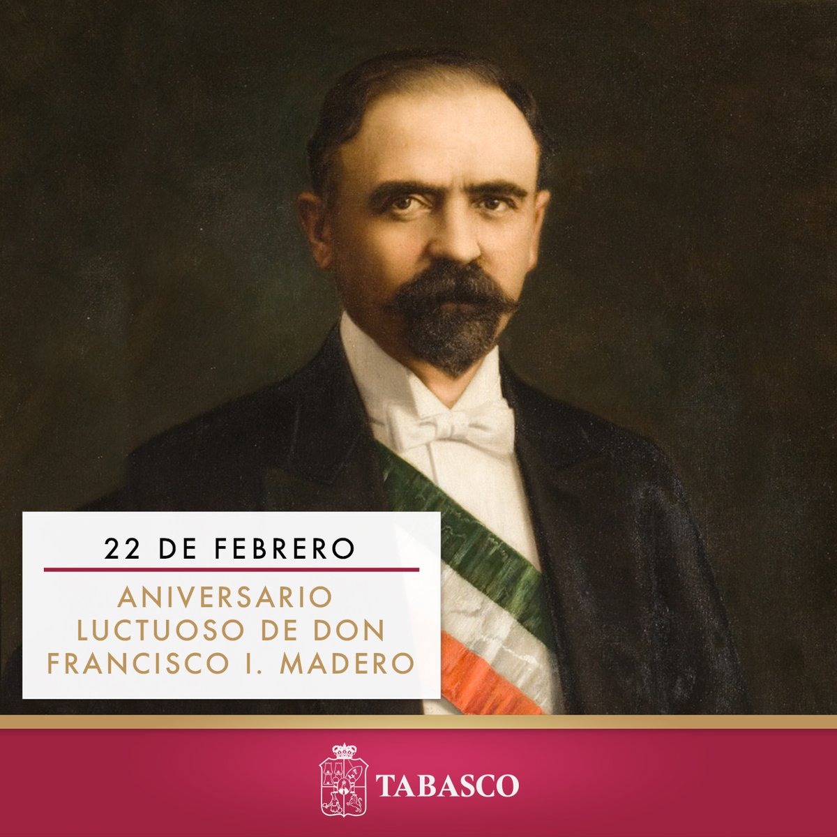 Hoy conmemoramos el 108 aniversario luctuoso de Francisco I. Madero, una figura trascendental para la consolidación de un México más democrático y plural https://t.co/ceUjzY1ukm