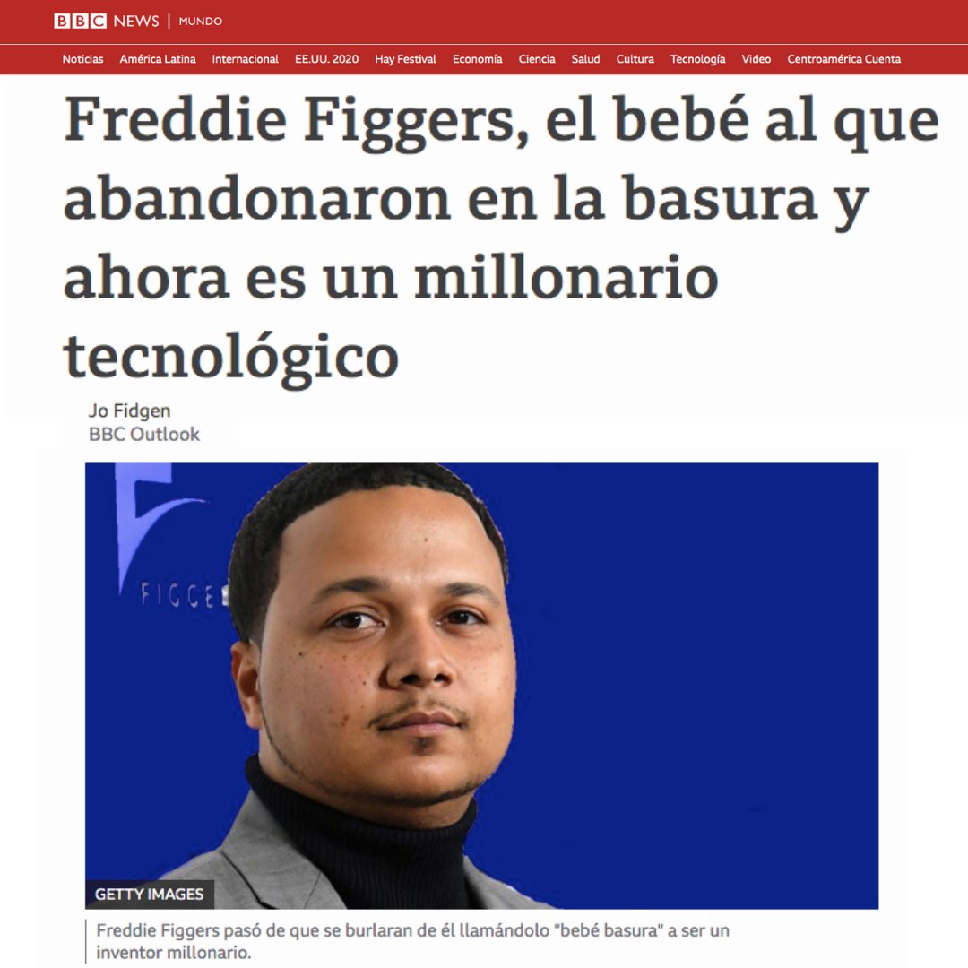alemustakis's tweet photo. Esta historia es conmovedora. A @freddiefiggers lo abandonaron en la basura y hoy es un tremendo empresario tecnológico. “Aprendí que el dinero no es más que una herramienta ... porque mi padre, sin ser rico, tuvo un impacto en la vida de mucha gente". https://t.co/07iC5L9XCK https://t.co/h4BBKIHzaj