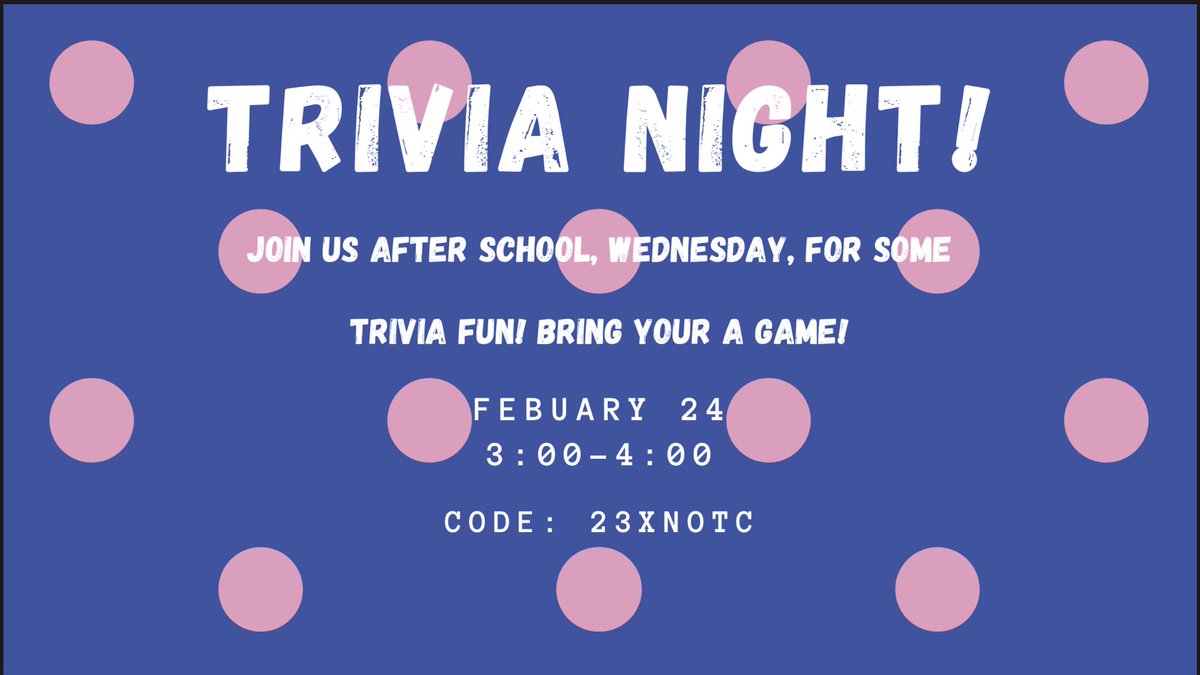 Join us once again for Trivia Night this Wednesday!