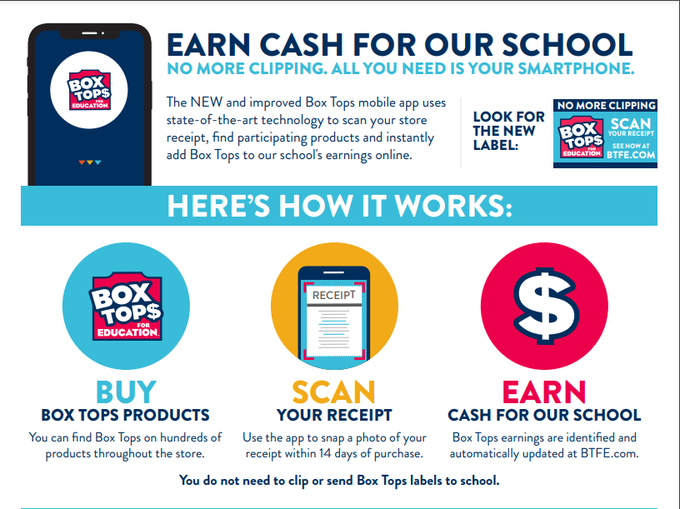 Brummer is collecting Box Tops for Education! All you need is your smartphone! Download the app on your phone, enter William A. Brummer as your school, &amp; scan your grocery receipt. Any item associated with BoxTops will automatically get added! It is easy and free! #boxtops