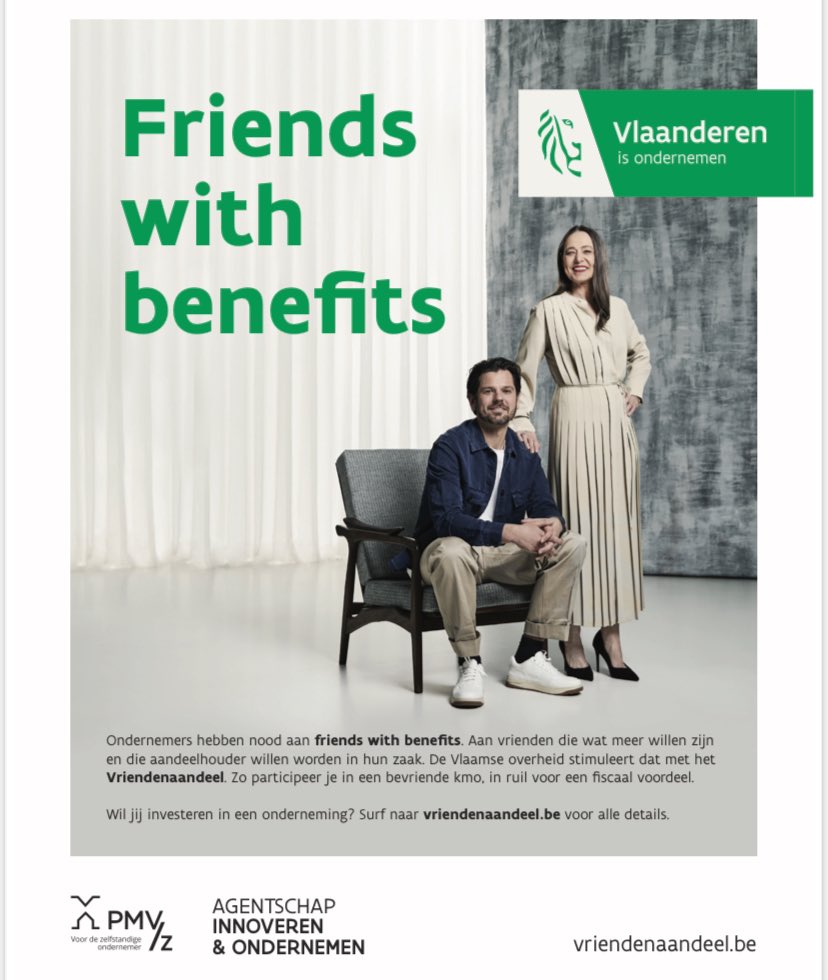Hilde Crevits on Twitter: "Ontdek het Vriendenaandeel! 🤝 Stap mee in het ondernemersverhaal van je zoon of dochter, van een vriend of een goede buur. Word hun 'friend with benefits' en help