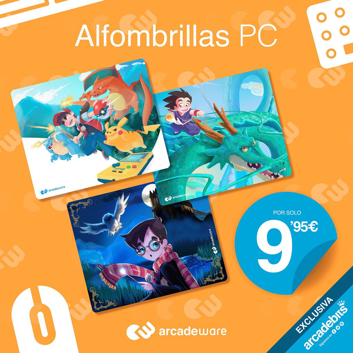 ¡ArcadeWare, la marca almeriense de “cosicas” frikis! 
Arcade Bits, junto al artista <a href="/Rafalillo/">RafillaZ (rafilla.bsky.social)</a>, te traen en exclusiva una serie de alfombrillas con temática de pelis, series y videojuegos, pero con una visión diferente y divertida. 
Ya a la venta por solo 9,95 en Arcade Bits.