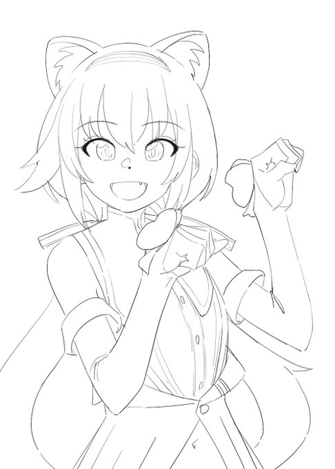 #ピノの自由帳 
釣られたので描きました 