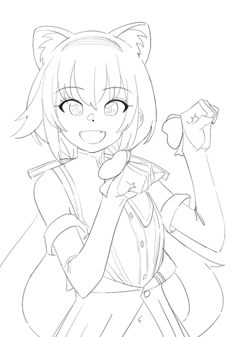 #ピノの自由帳 
釣られたので描きました 