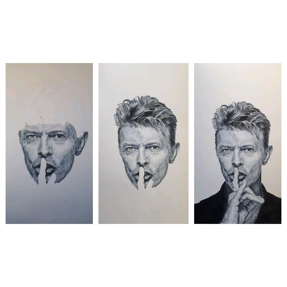 Making of #DavidBowie #artwork #photorealism #carandacheluminance