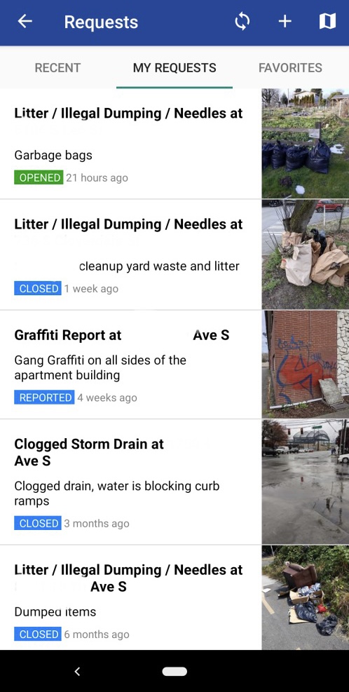 SNGSeattle's tweet image. Make sure you download the #FinditFixit app for disposing of trash in your neighborhood! All you need to do: 
1. Click  “New Request”
2. Click “Litter/Illegal Dumping/ Needles
3. Snap a quick picture
4. Give address detail and what needs to be #Fixed. 

 #seattle #SNGSeattle