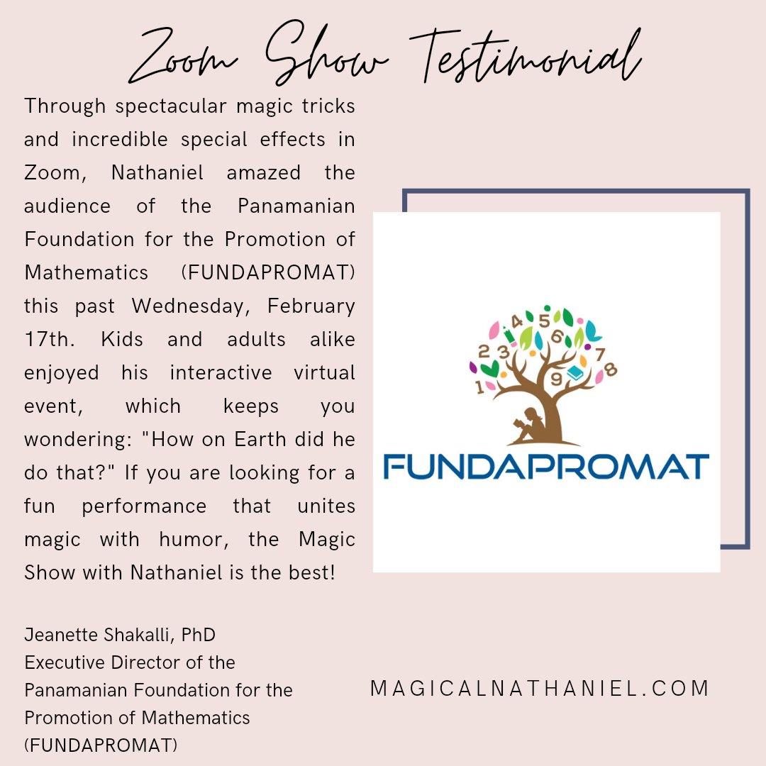 TheSegalMagic's tweet image. Thank you to @fundapromat for having me perform my Zoom show to over 80 participants this week! If you or anyone you know if interested in adding some magic to your next online event, please let me know! #zoommagic #testimonial #zoom #eventplanner #quotes #virtual #magician