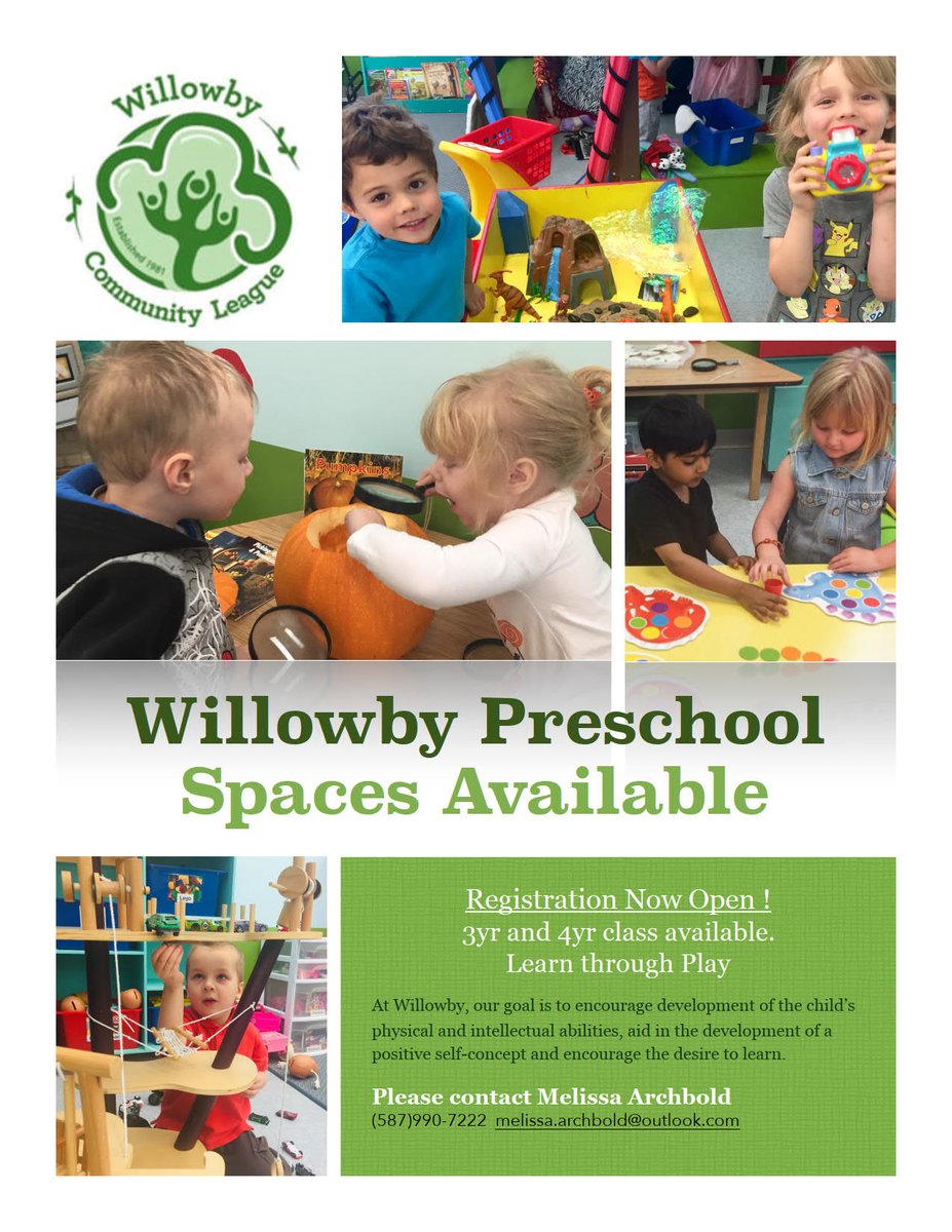 Willowby Preschool now accepting registrations